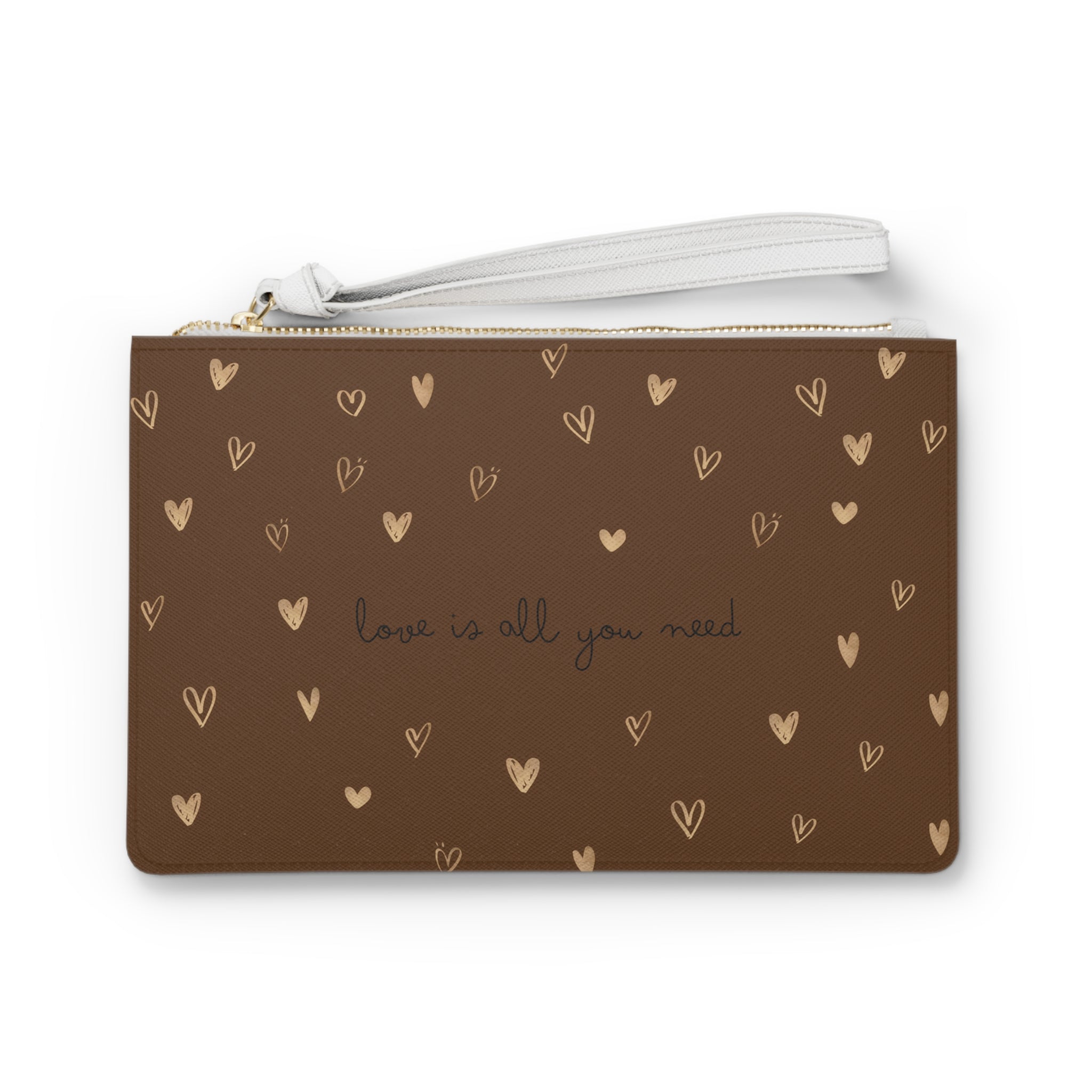 Love is All you Need Clutch Bag - Valentines Gift, Cute Design,  Women Wallet Wristlet Clutch, Purses for Women Wristlet, Handbags Small Wallet Purses, Ladies Gifts