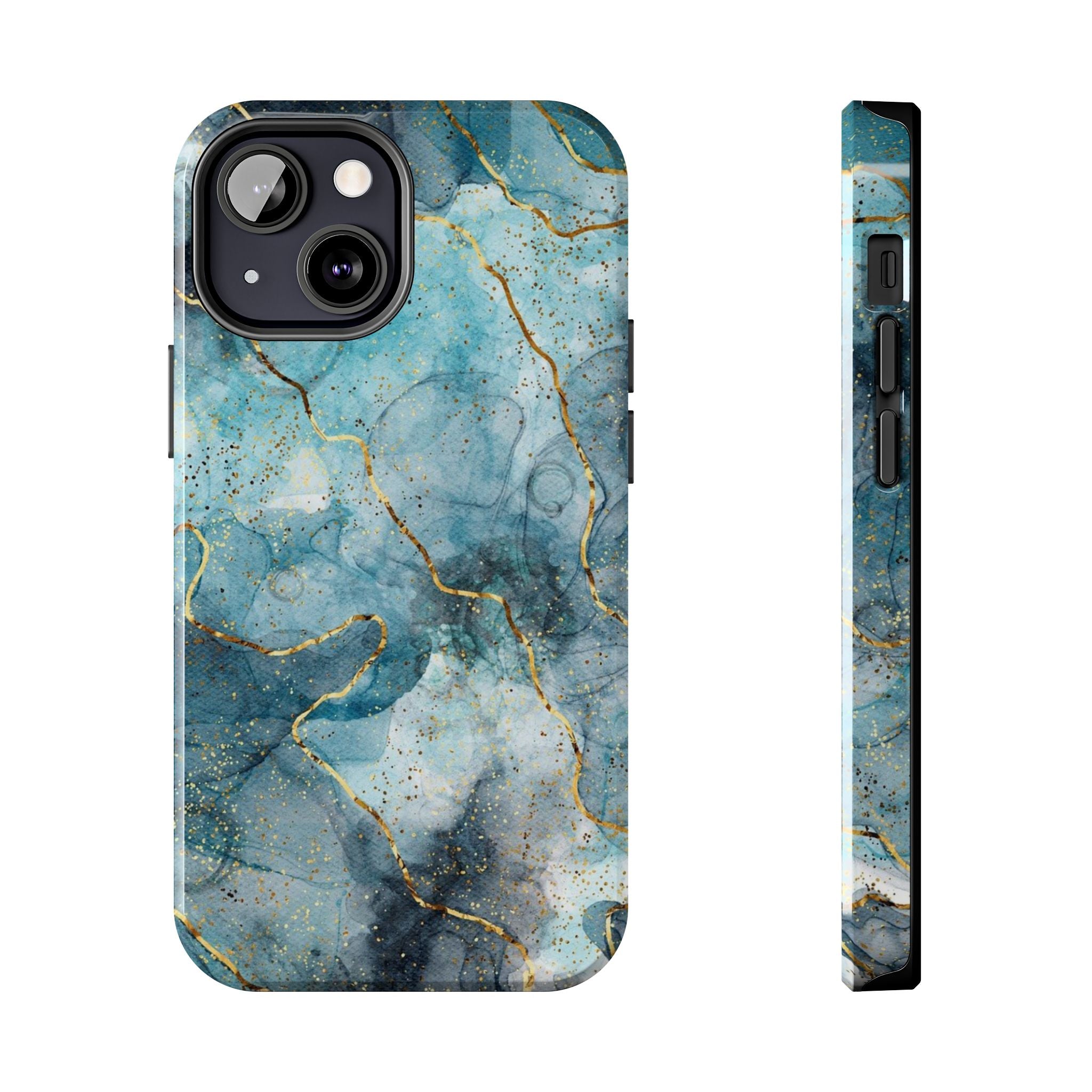 Blue Gold Marble, Elegant Phone Cases, Stylish Phone Covers, Chic Phone Protectors, Fashionable Case for Her, Trendy Smartphone Accessories