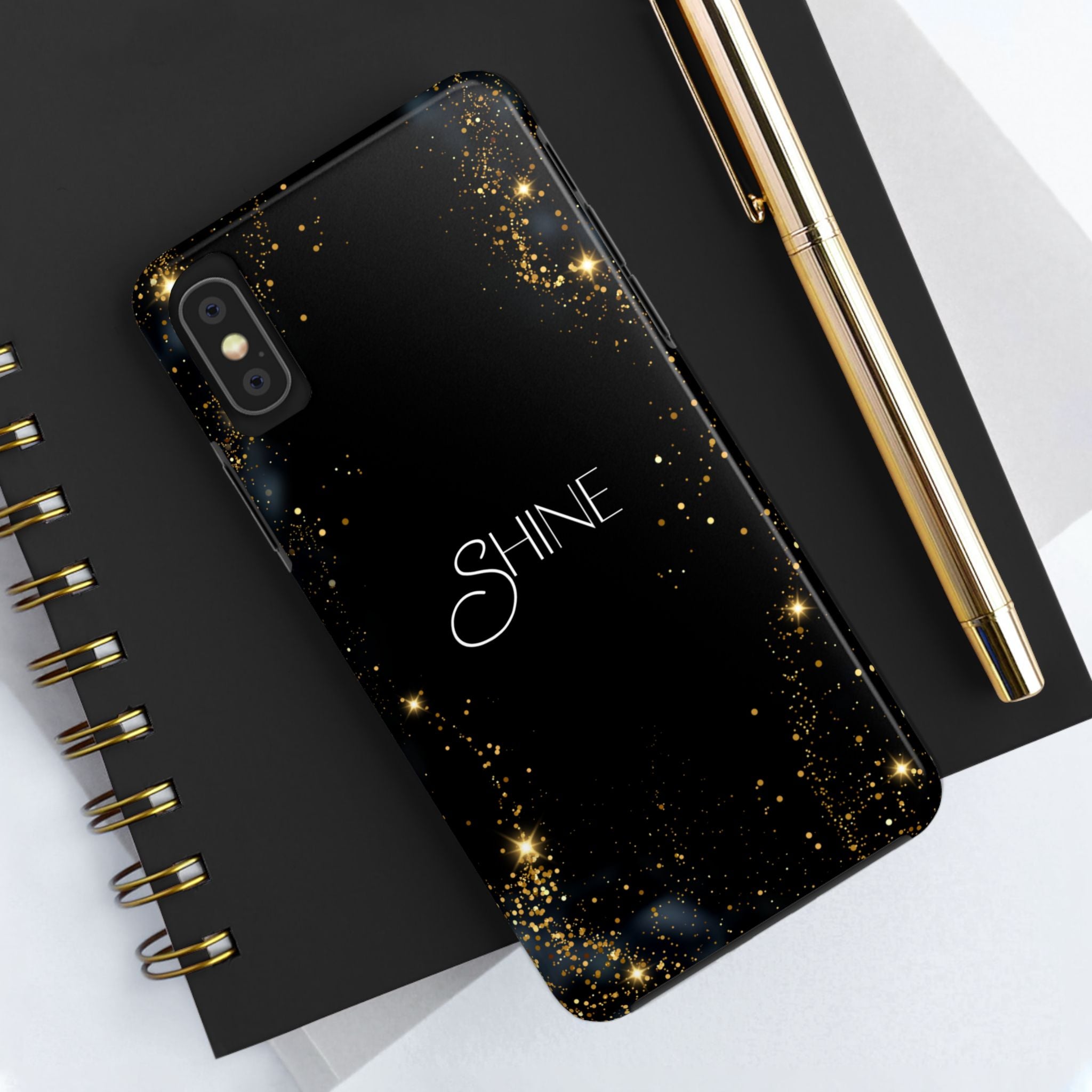 Black Shine Glitter, Elegant Phone Cases, Stylish Phone Covers, Chic Phone Protectors, Fashionable Case for Her, Trendy Smartphone Accessories
