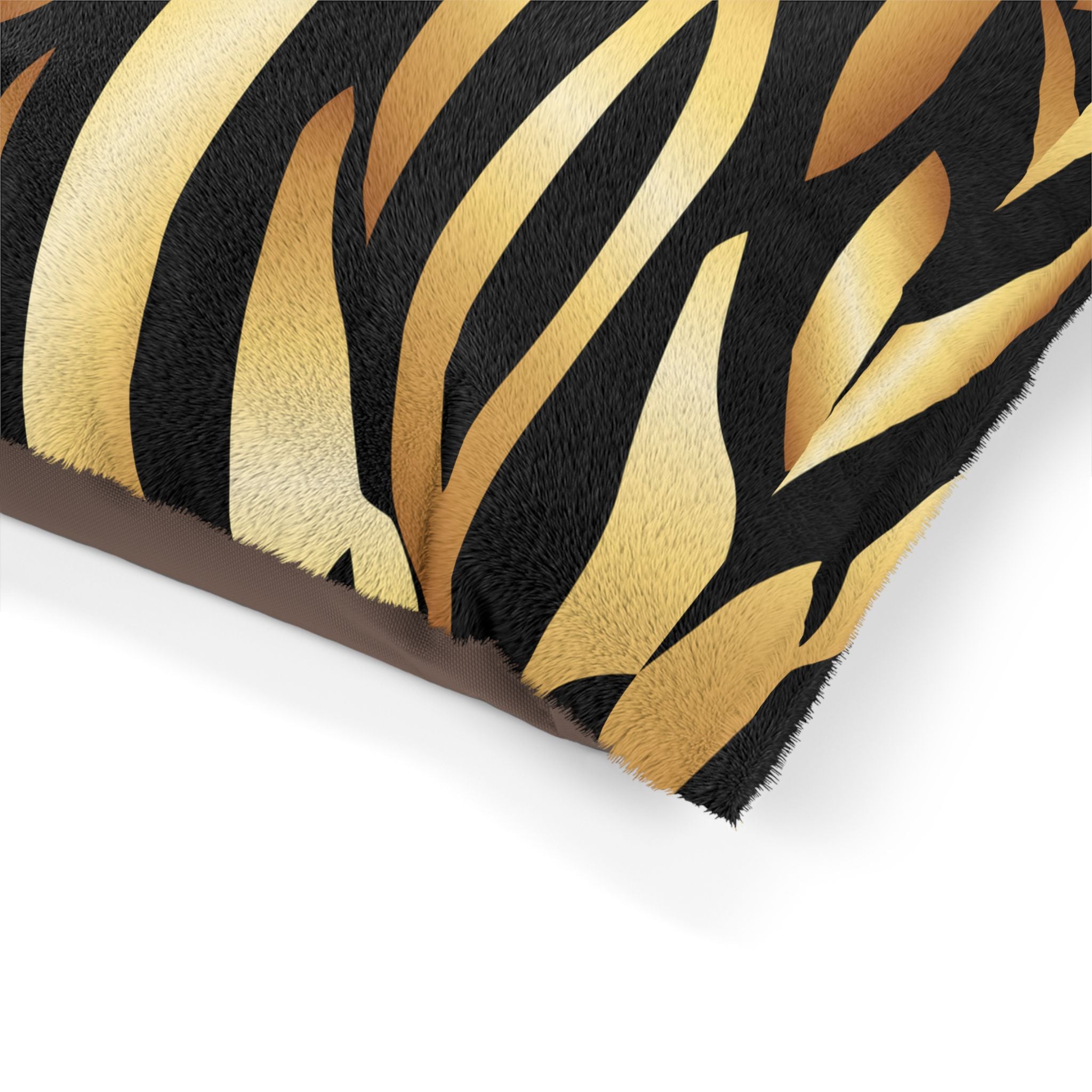 Black Gold Tiger Skin Pet Bed - Cat and Dog Bed, Anti-Anxiety Small Dog Bed, Calming Dog Bed for Puppy, Cozy Cat Bed, Fluffy Dog Beds for Small Dogs, Washable Puppy Bed for Indoor Pets