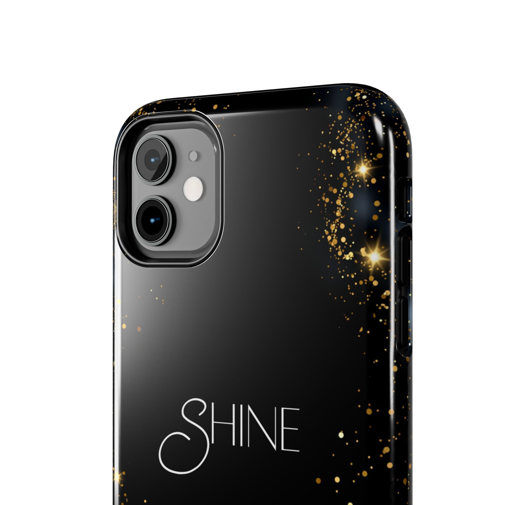 Black Shine Glitter, Elegant Phone Cases, Stylish Phone Covers, Chic Phone Protectors, Fashionable Case for Her, Trendy Smartphone Accessories