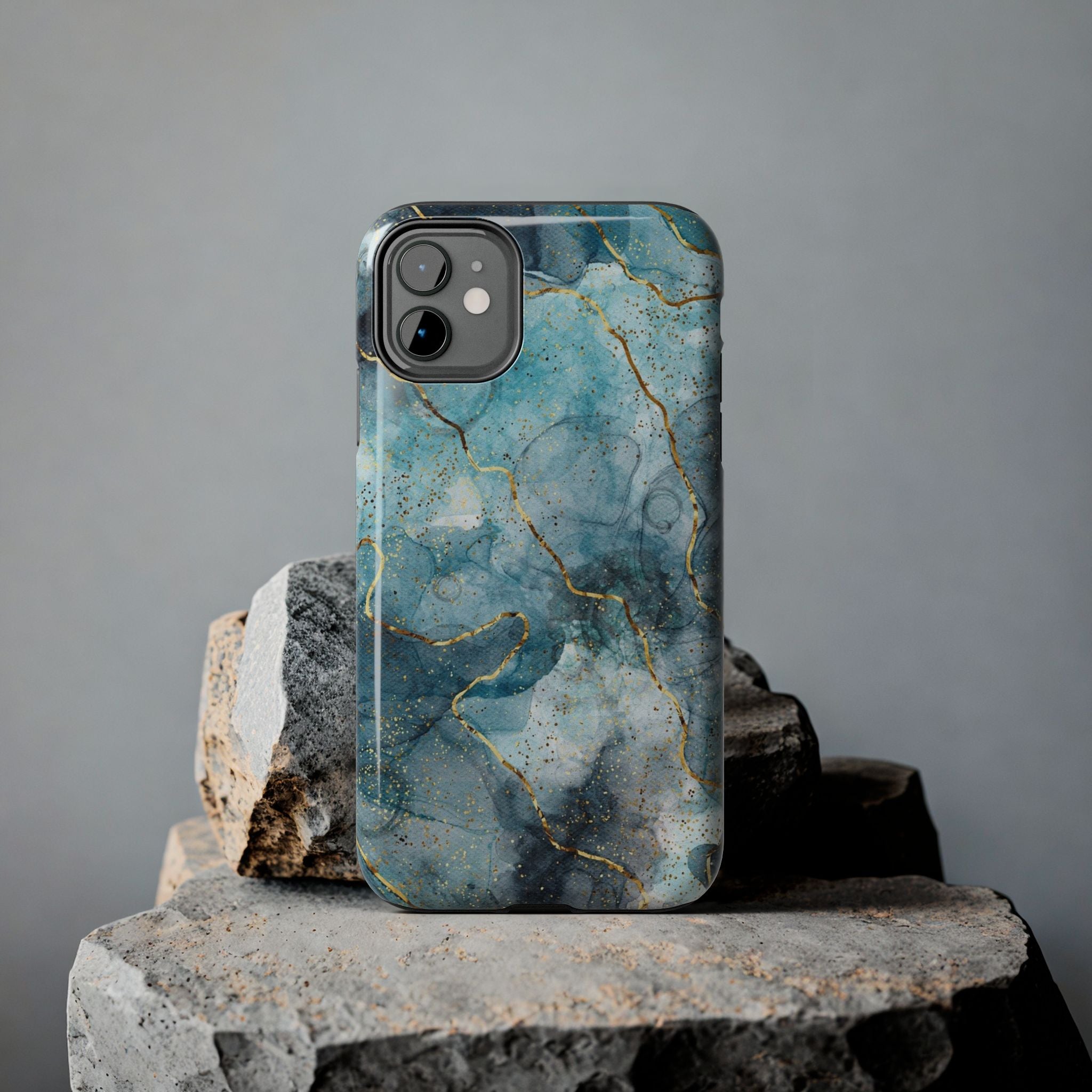 Blue Gold Marble, Elegant Phone Cases, Stylish Phone Covers, Chic Phone Protectors, Fashionable Case for Her, Trendy Smartphone Accessories