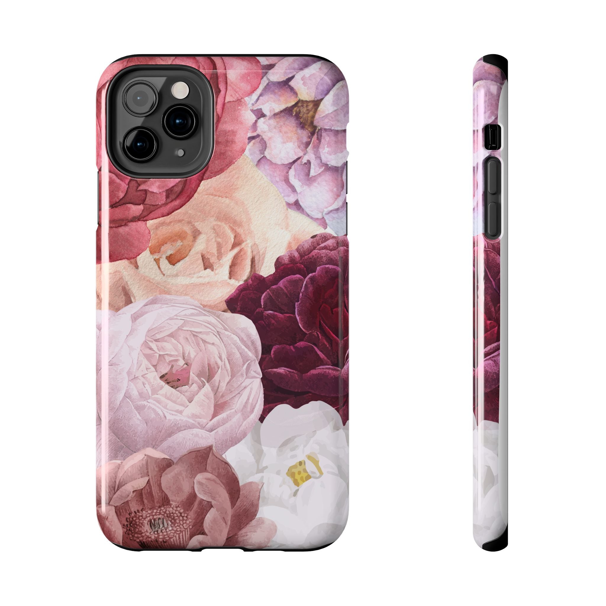Pink Purple Watercolor Flower, Elegant Phone Cases, Stylish Phone Covers, Chic Phone Protectors, Fashionable Case for Her, Trendy Smartphone Accessories