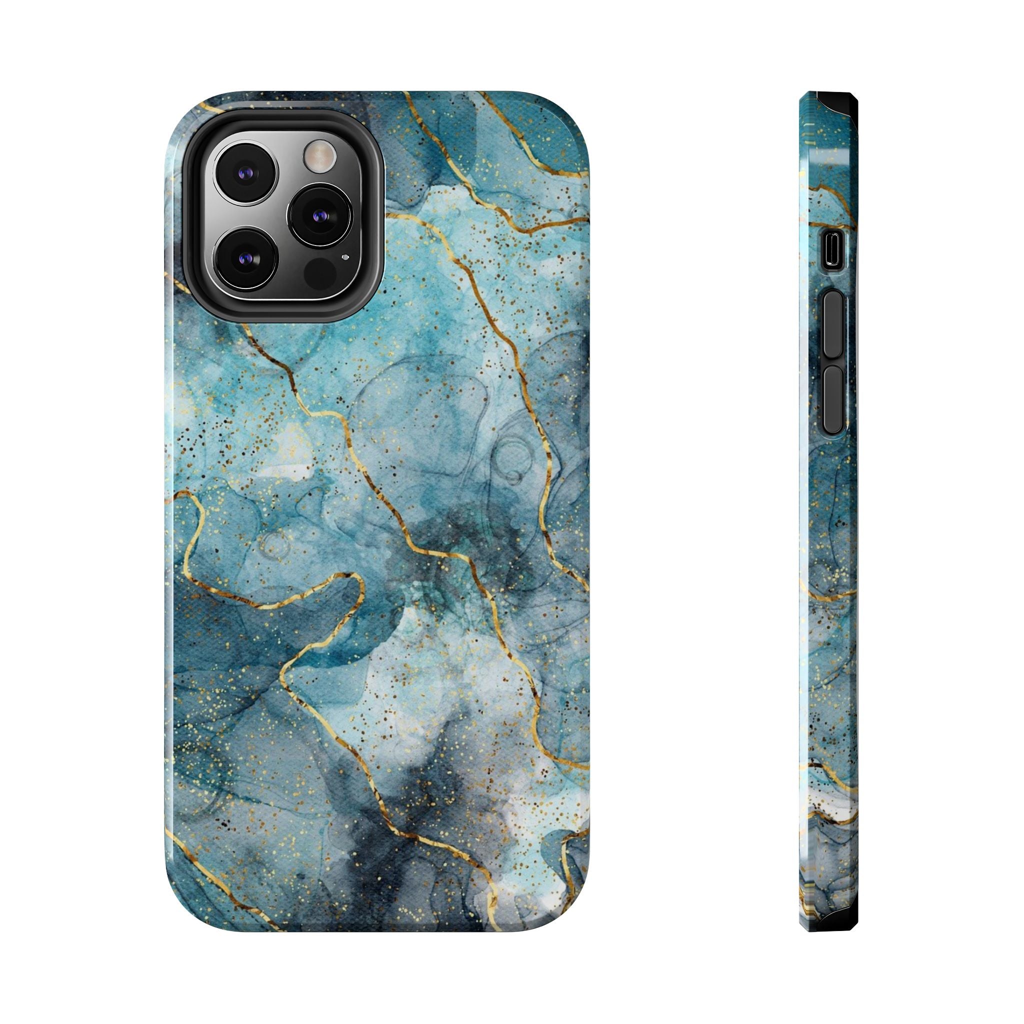 Blue Gold Marble, Elegant Phone Cases, Stylish Phone Covers, Chic Phone Protectors, Fashionable Case for Her, Trendy Smartphone Accessories