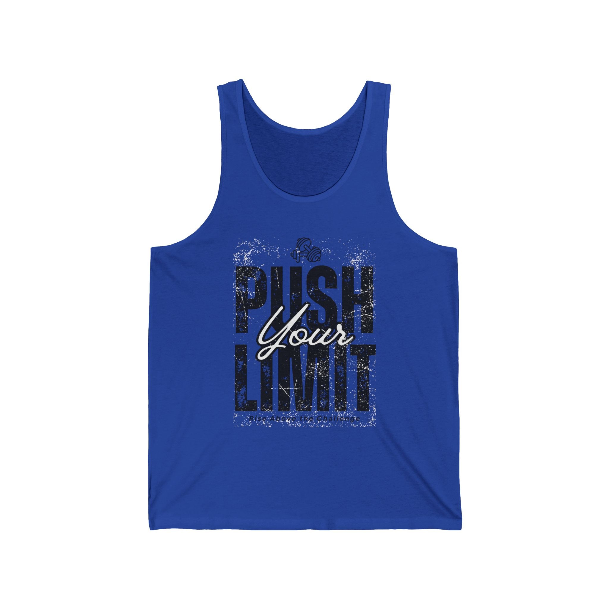 Push Yourself to The Limit, Gym Dudes Tank Top, Workout Sleeveless Shirt, Fitness Muscle Tee, Athletic Unisex Jersey Tank, Bodybuilding Tank, Exercise Vest