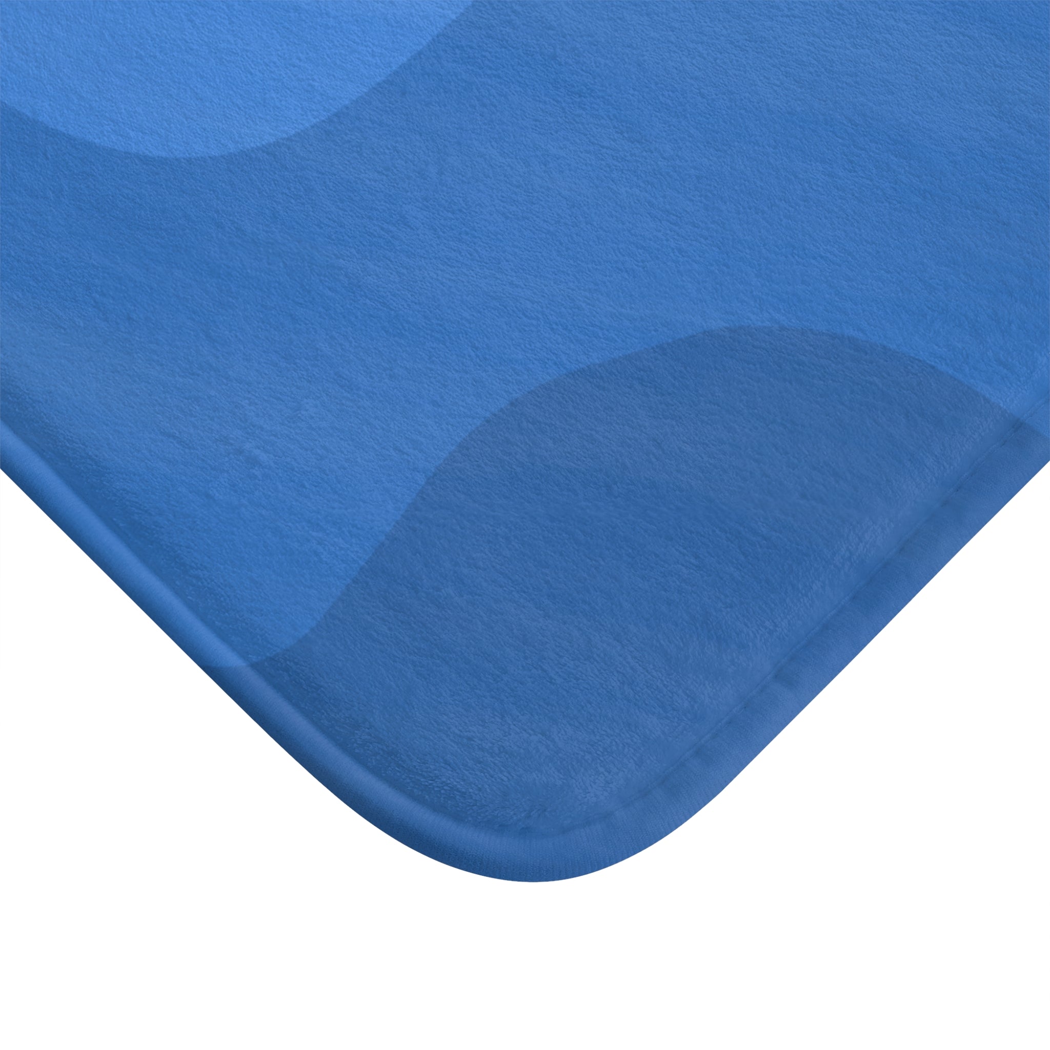 Blue Foam Microfiber Bath Mat - Extra Soft Non-Slip Plush Shaggy Rug, Machine Washable, Bathroom Floor, Tub & Shower