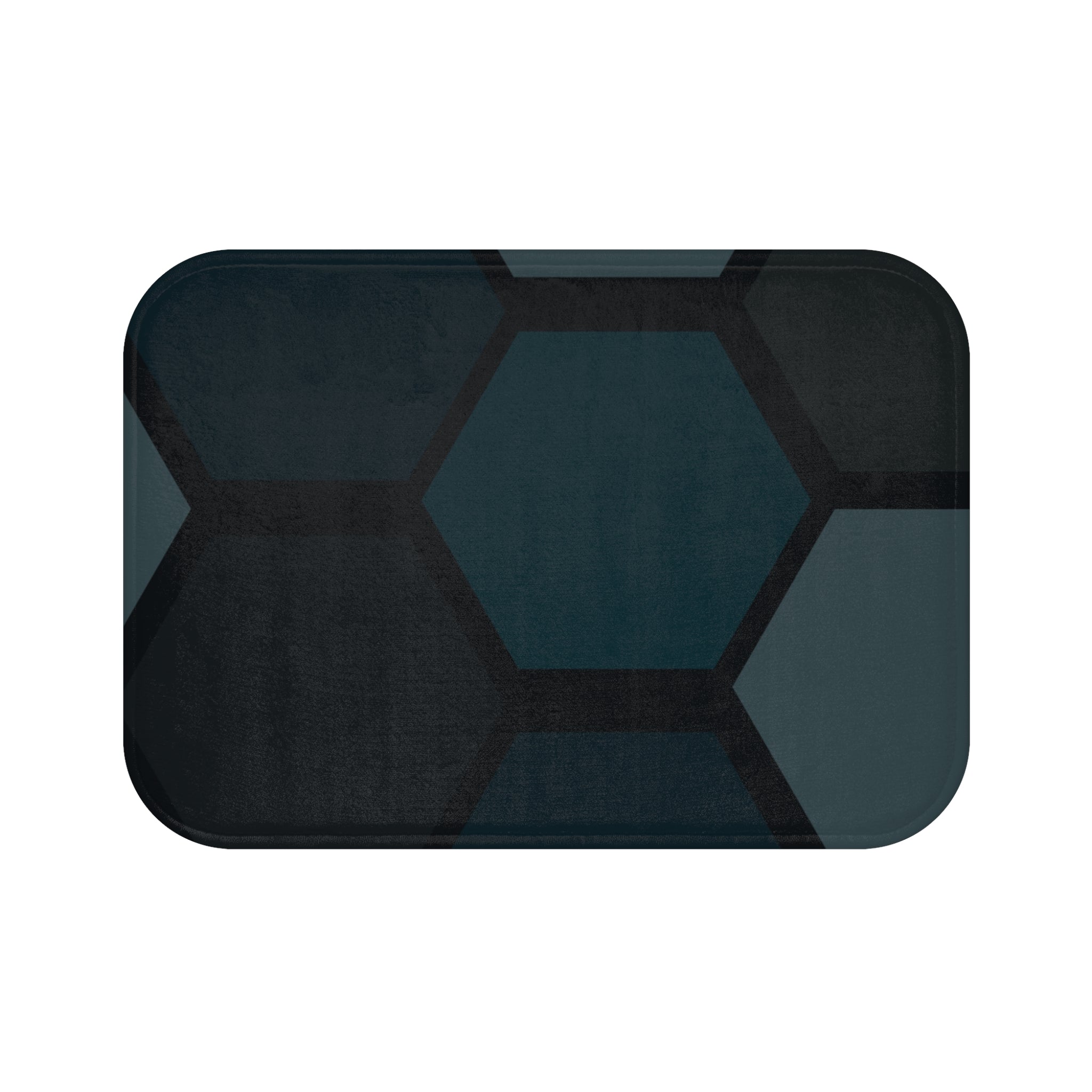 Black and Gray Memory Foam Microfiber Bath Mat - Extra Soft Non-Slip Plush Rug, Machine Washable, Bathroom Floor, Tub & Shower