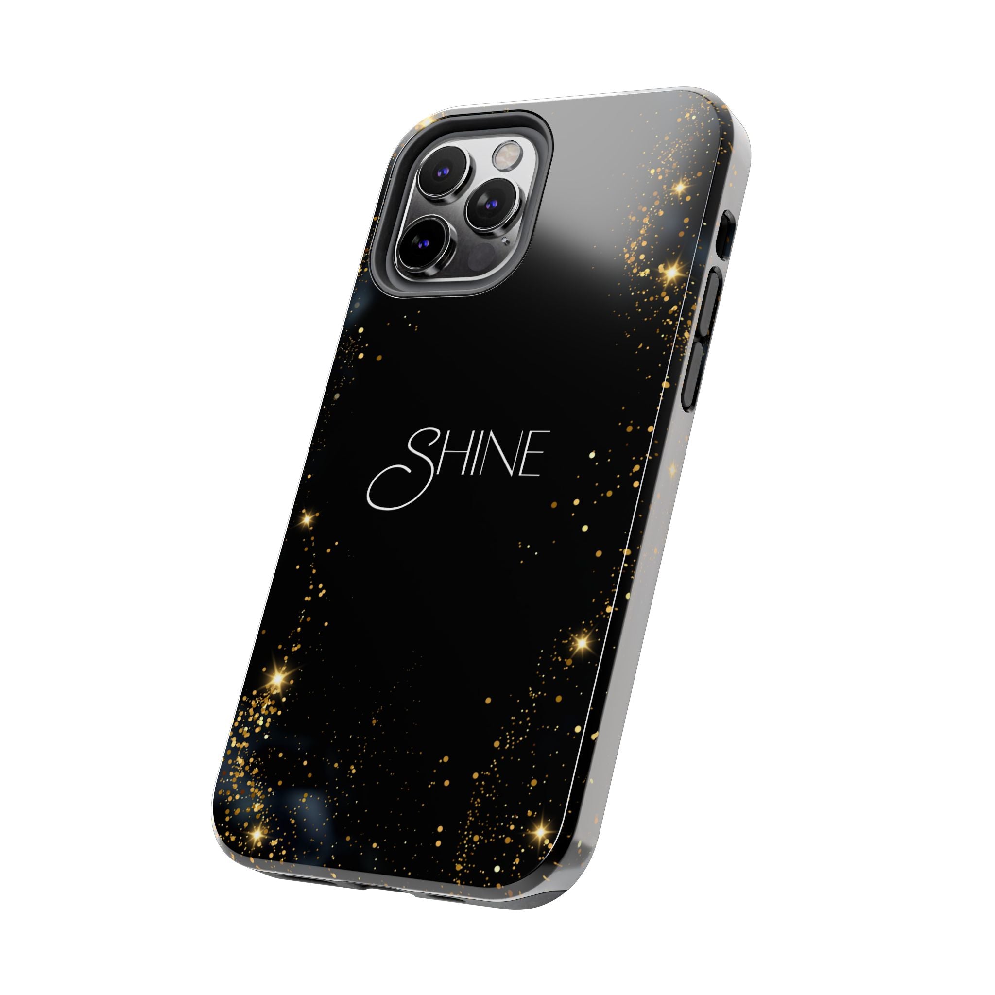 Black Shine Glitter, Elegant Phone Cases, Stylish Phone Covers, Chic Phone Protectors, Fashionable Case for Her, Trendy Smartphone Accessories