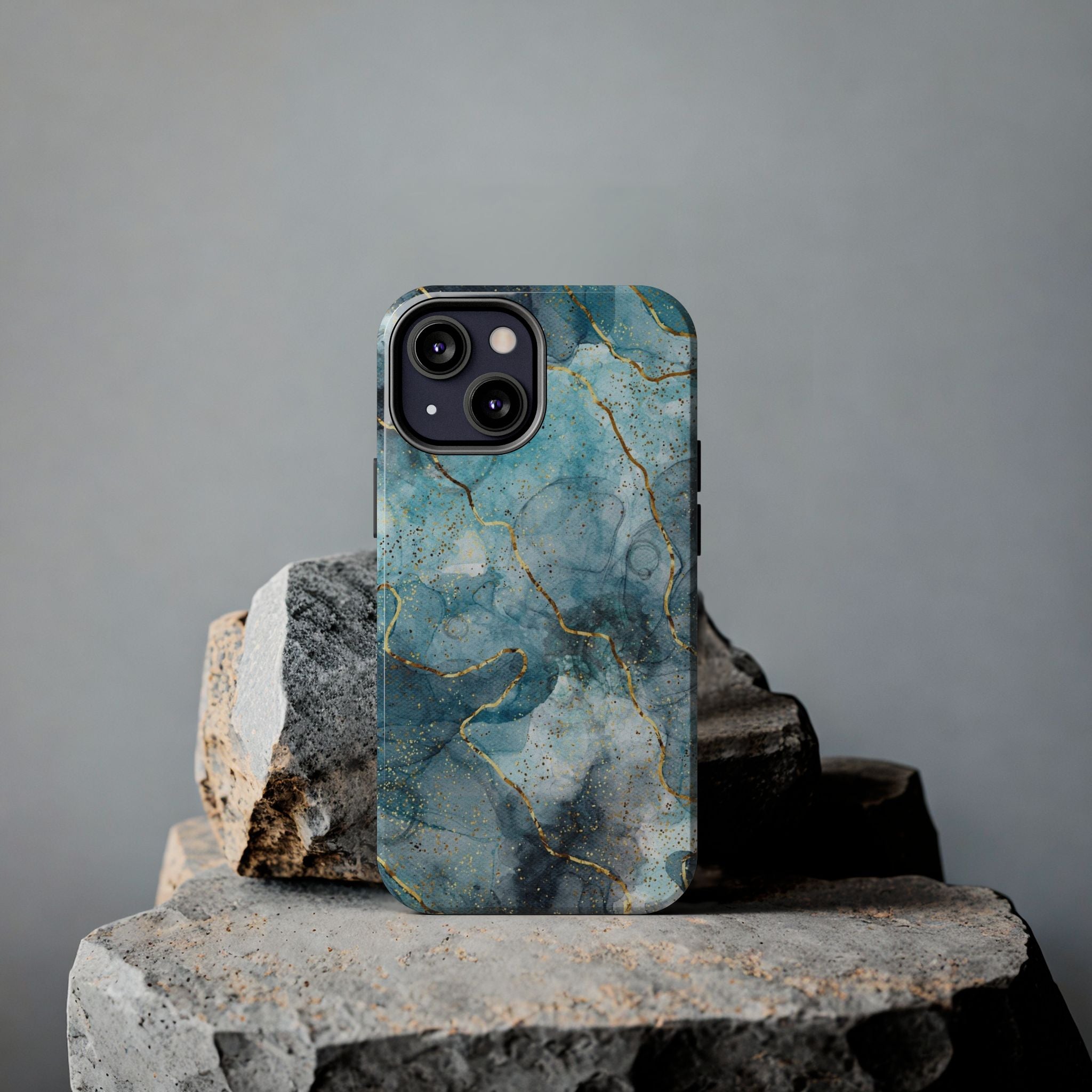 Blue Gold Marble, Elegant Phone Cases, Stylish Phone Covers, Chic Phone Protectors, Fashionable Case for Her, Trendy Smartphone Accessories