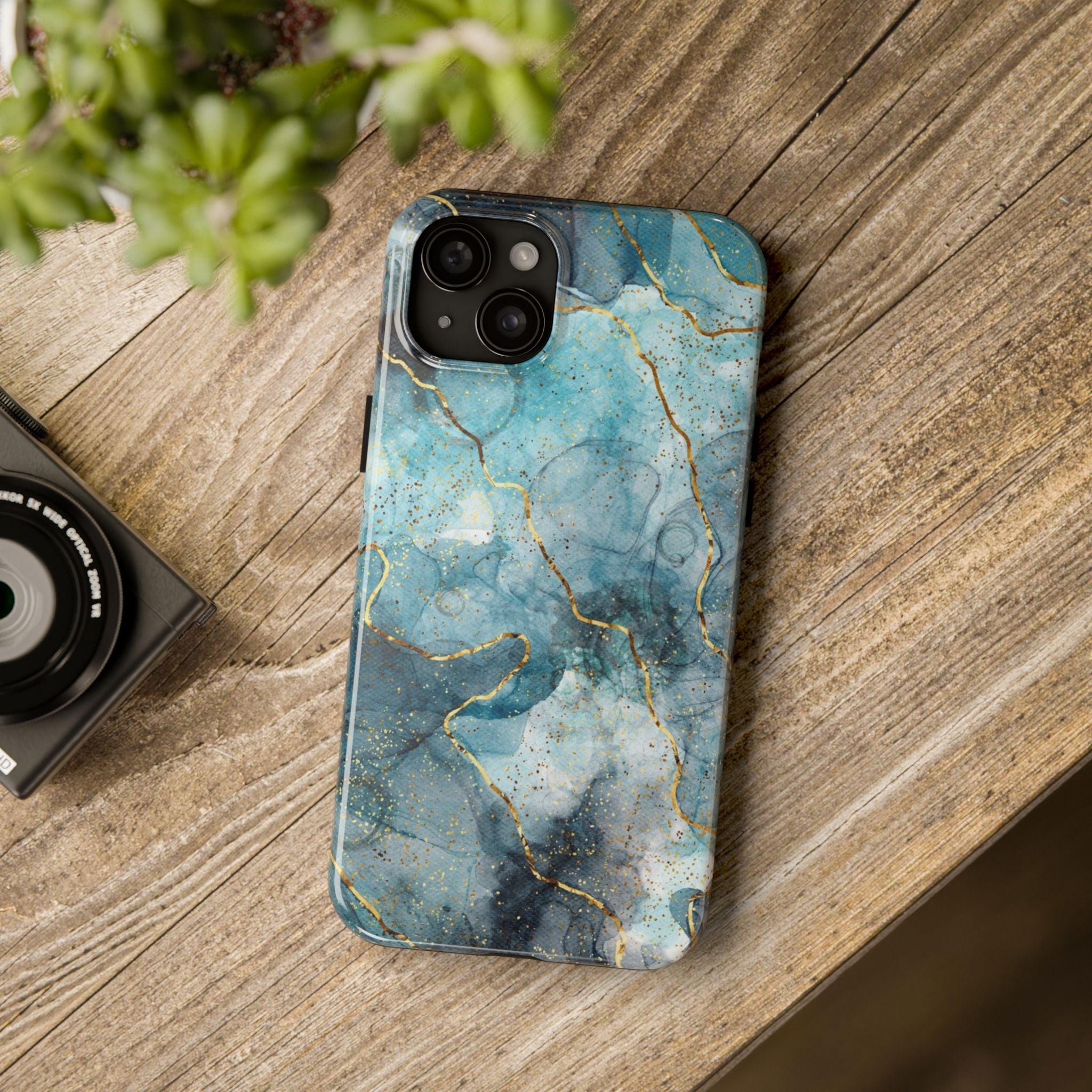 Blue Gold Marble, Elegant Phone Cases, Stylish Phone Covers, Chic Phone Protectors, Fashionable Case for Her, Trendy Smartphone Accessories