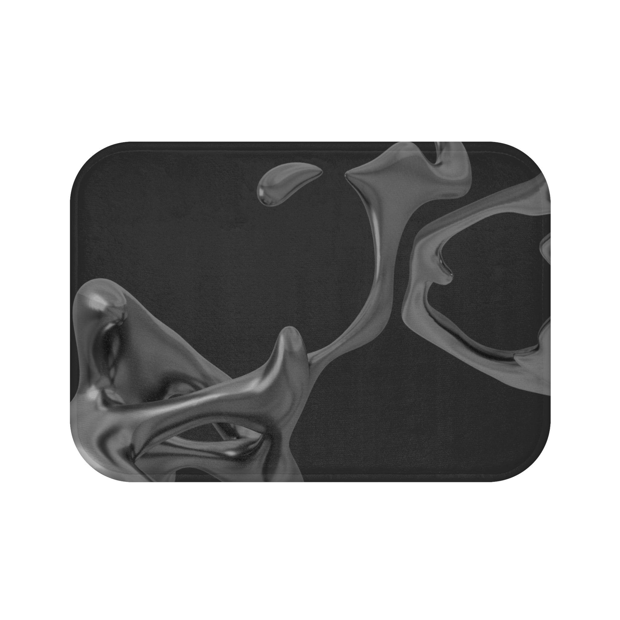 Charcoal Black Memory Foam Microfiber Bath Mat - Extra Soft Non-Slip Plush Rug, Machine Washable, Bathroom Floor, Tub & Shower