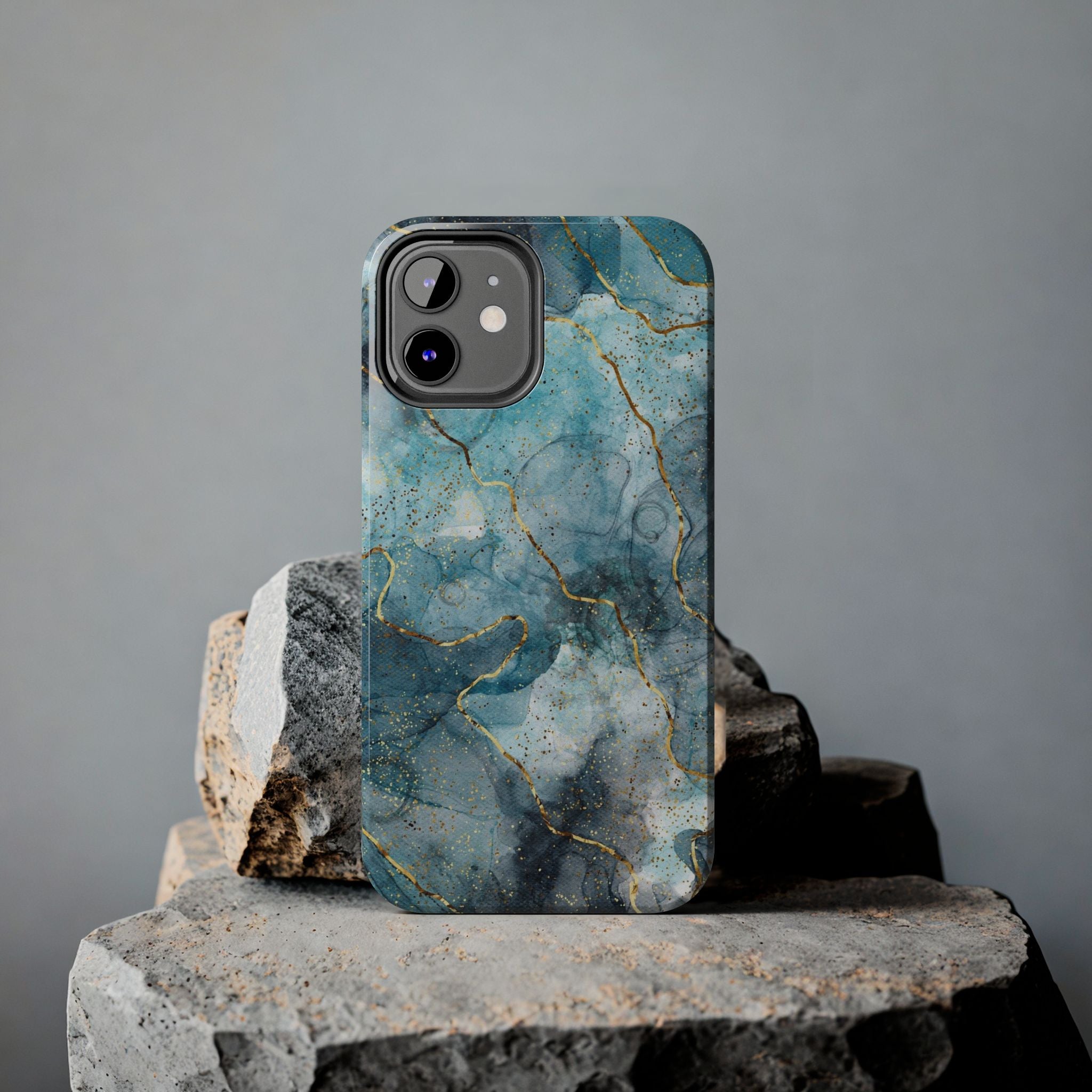 Blue Gold Marble, Elegant Phone Cases, Stylish Phone Covers, Chic Phone Protectors, Fashionable Case for Her, Trendy Smartphone Accessories