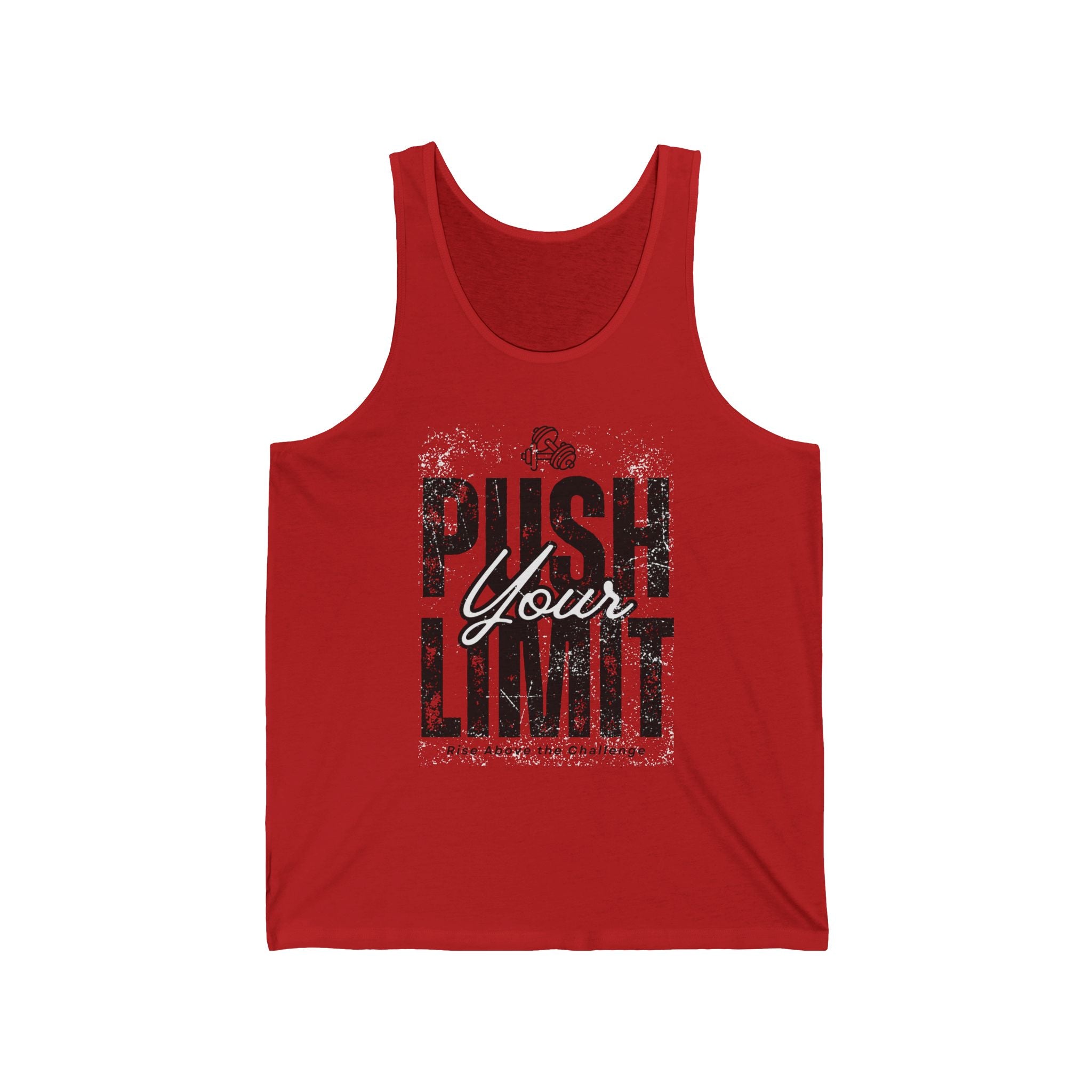 Push Yourself to The Limit, Gym Dudes Tank Top, Workout Sleeveless Shirt, Fitness Muscle Tee, Athletic Unisex Jersey Tank, Bodybuilding Tank, Exercise Vest