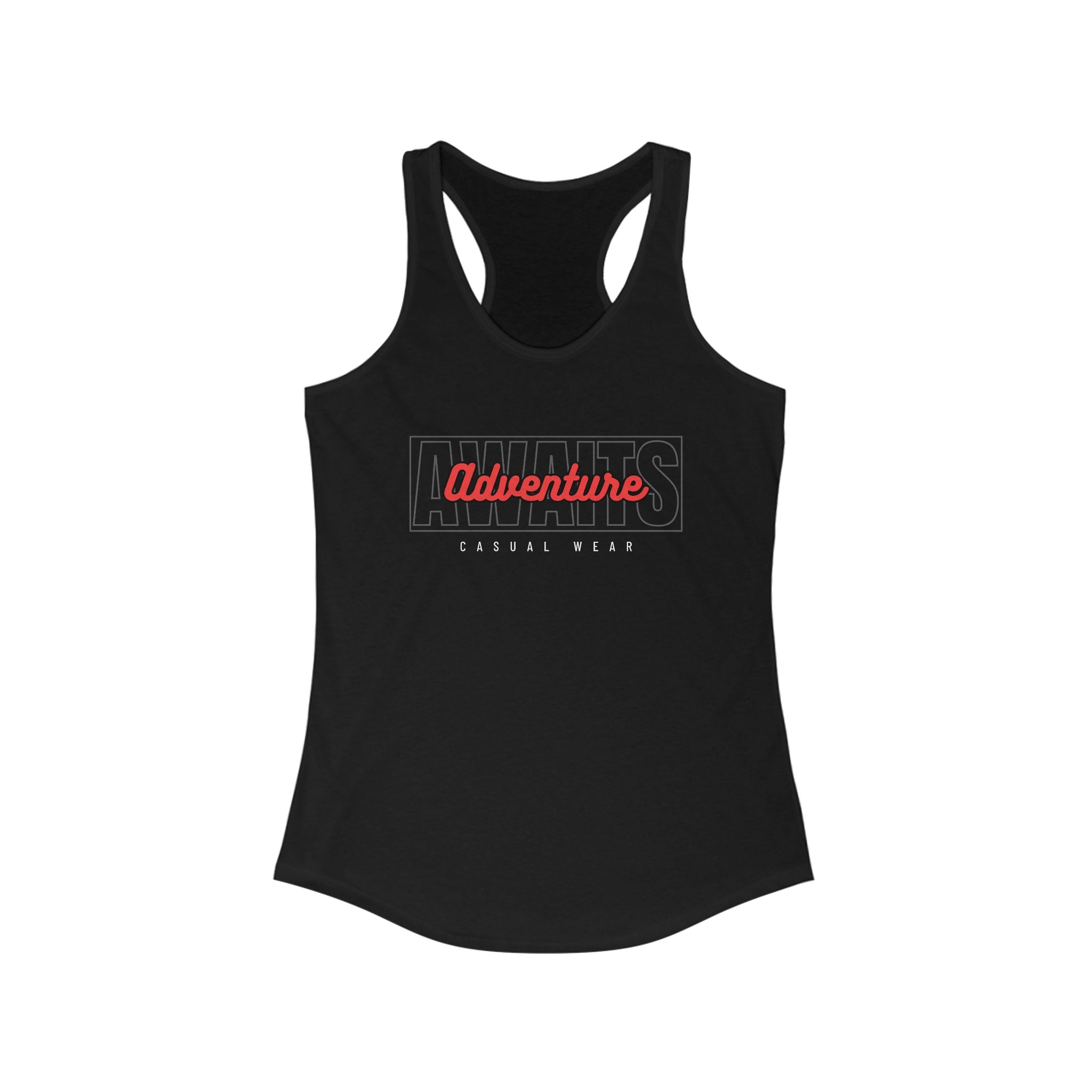 Workout Tank Tops for Women - Gym Exercise Athletic - Yoga Tops Racerback Sports Shirts - Adventure Awaits - Shirt Print