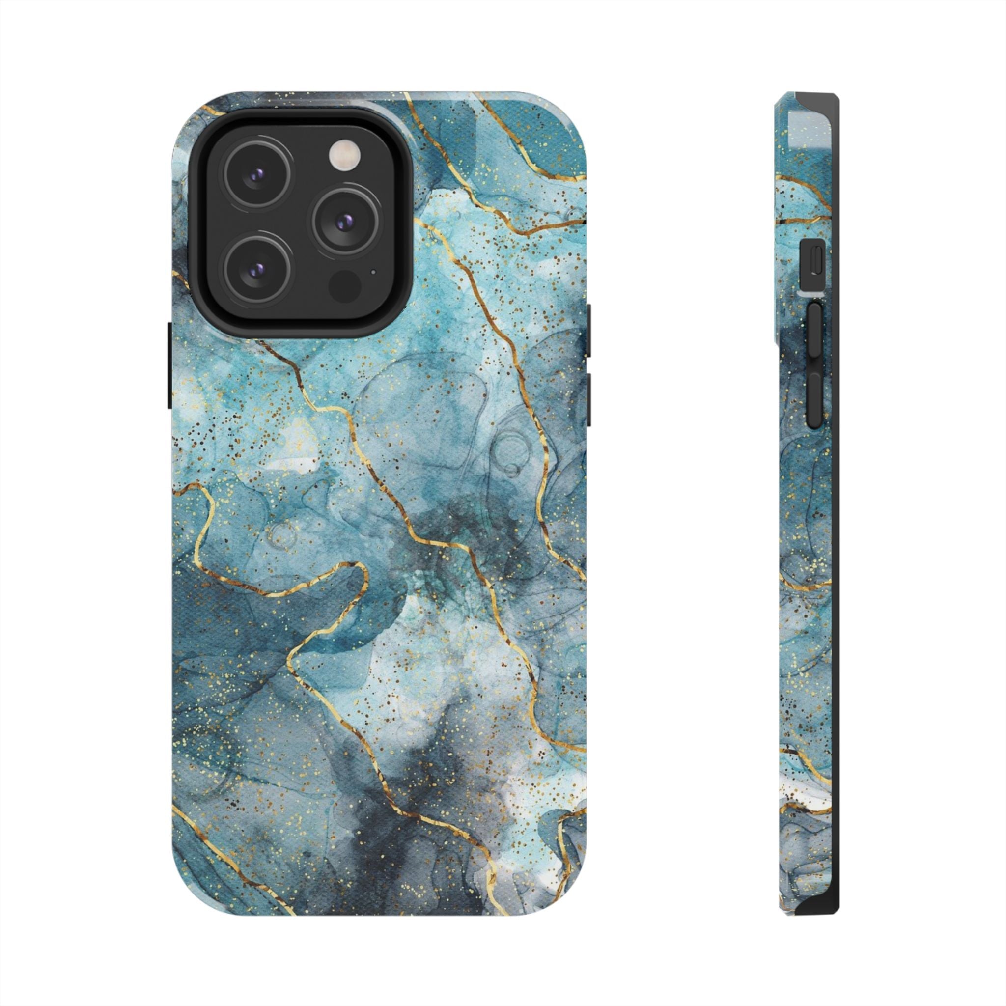 Blue Gold Marble, Elegant Phone Cases, Stylish Phone Covers, Chic Phone Protectors, Fashionable Case for Her, Trendy Smartphone Accessories