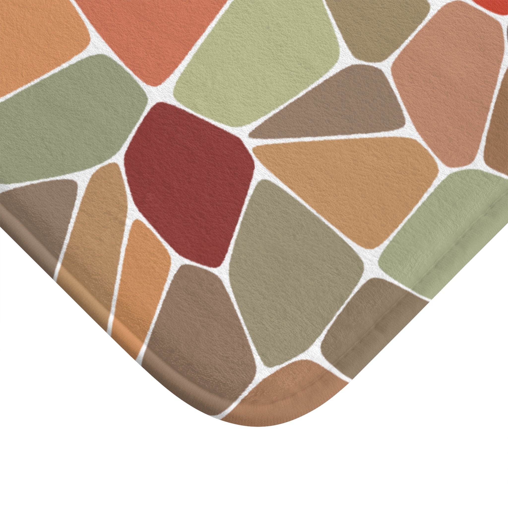 Floral Memory Foam Microfiber Bath Mat - Extra Soft Non-Slip Plush Rug, Machine Washable, Bathroom Floor, Tub & Shower