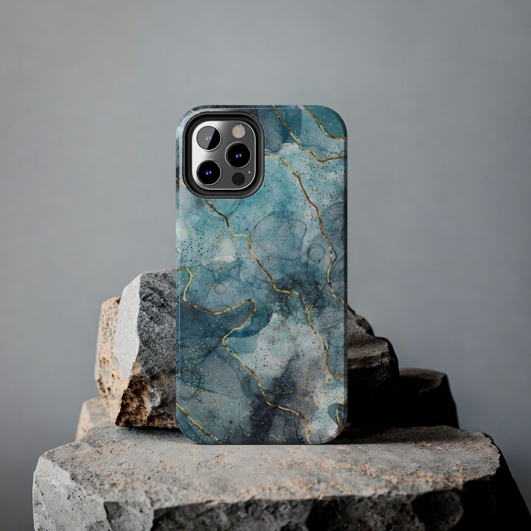 Blue Gold Marble, Elegant Phone Cases, Stylish Phone Covers, Chic Phone Protectors, Fashionable Case for Her, Trendy Smartphone Accessories