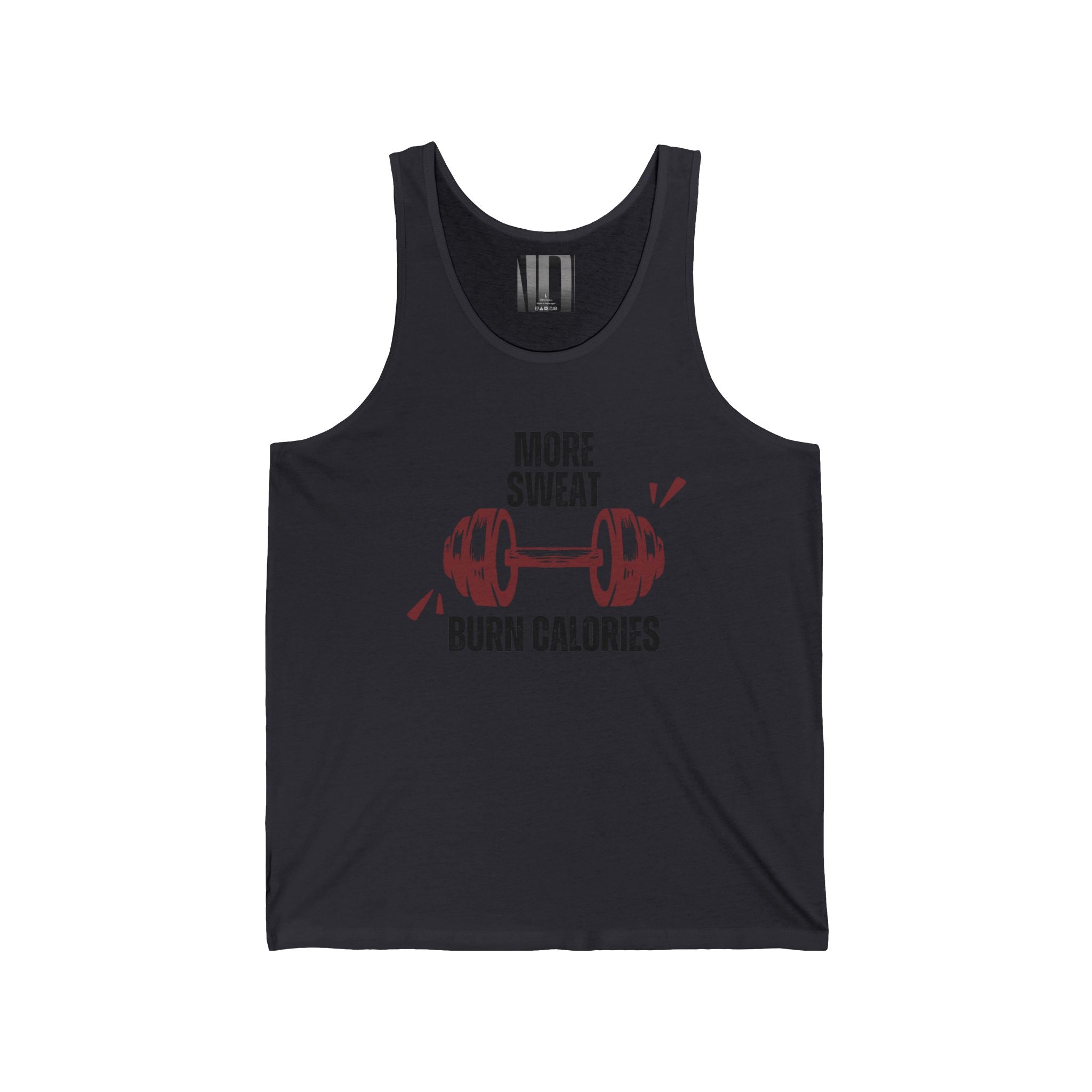 No More Sweat, Burn Calories, Gym Dudes Tank Top, Workout Sleeveless Shirt, Fitness Muscle Tee, Athletic Unisex Jersey Tank, Bodybuilding Tank, Exercise Vest