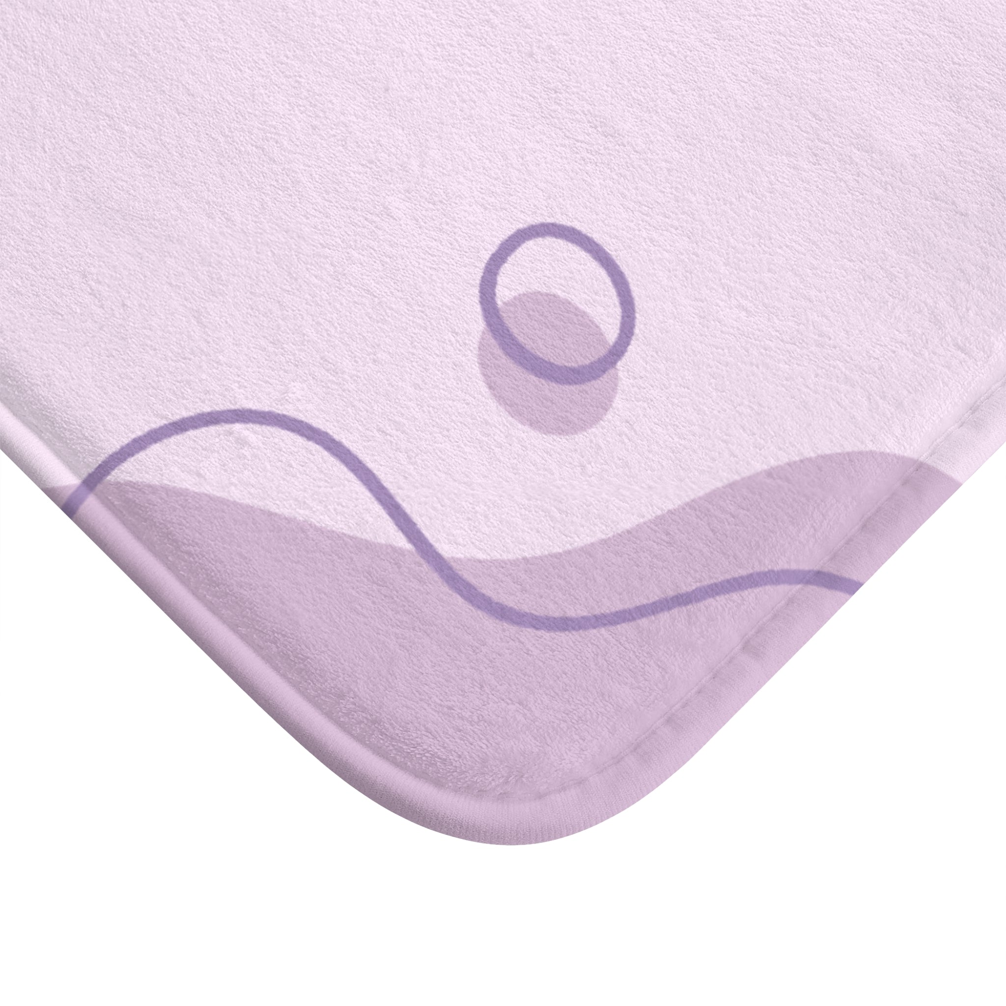 Purple Violet Memory Foam Microfiber Bath Mat - Extra Soft Non-Slip Plush Rug, Machine Washable, Bathroom Floor, Tub & Shower