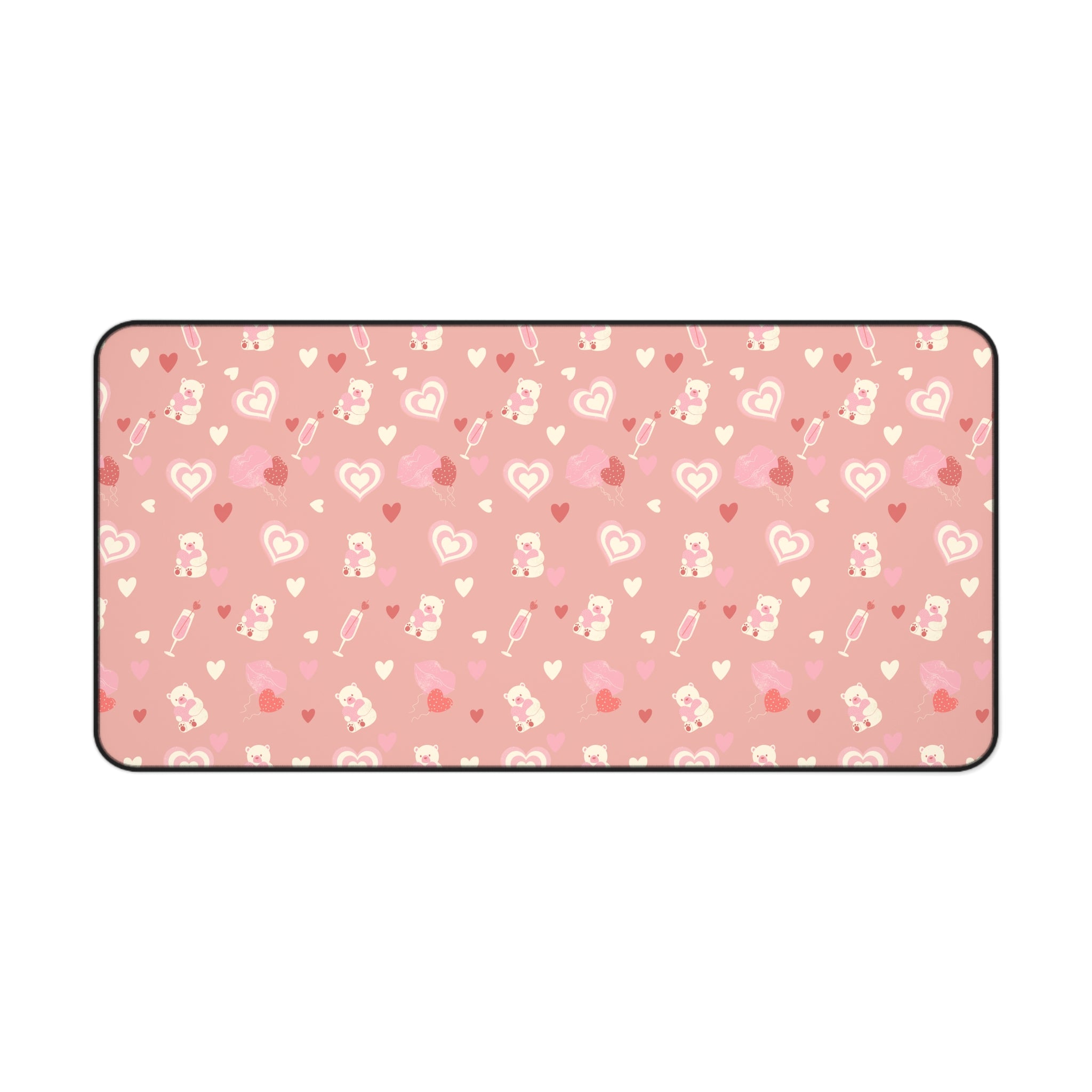 Cute Valentine's Day Heart Pattern, Valentines Gift, Mouse Pad, Desk Matt for Desktop, Cute Desk Pad Mat, XXL Large Mouse Pad for Desk, Anti-Slip Big Mousepad with Stitched Edges, Keyboard Pad Mouse Mat for Computer