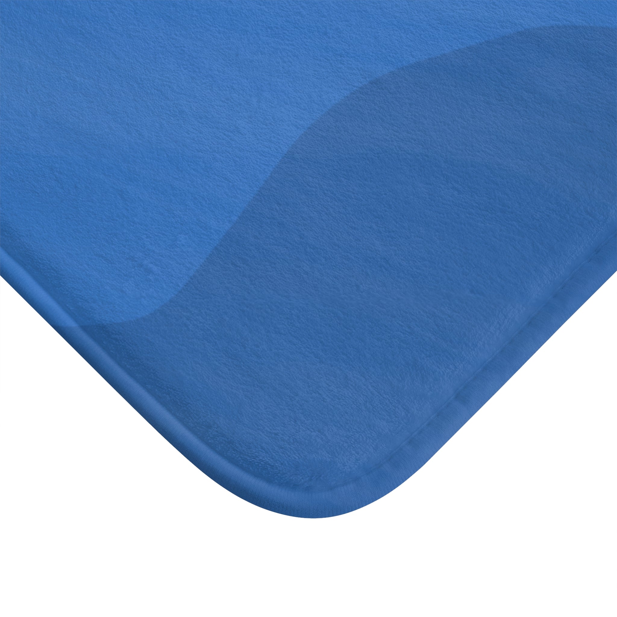Blue Foam Microfiber Bath Mat - Extra Soft Non-Slip Plush Shaggy Rug, Machine Washable, Bathroom Floor, Tub & Shower