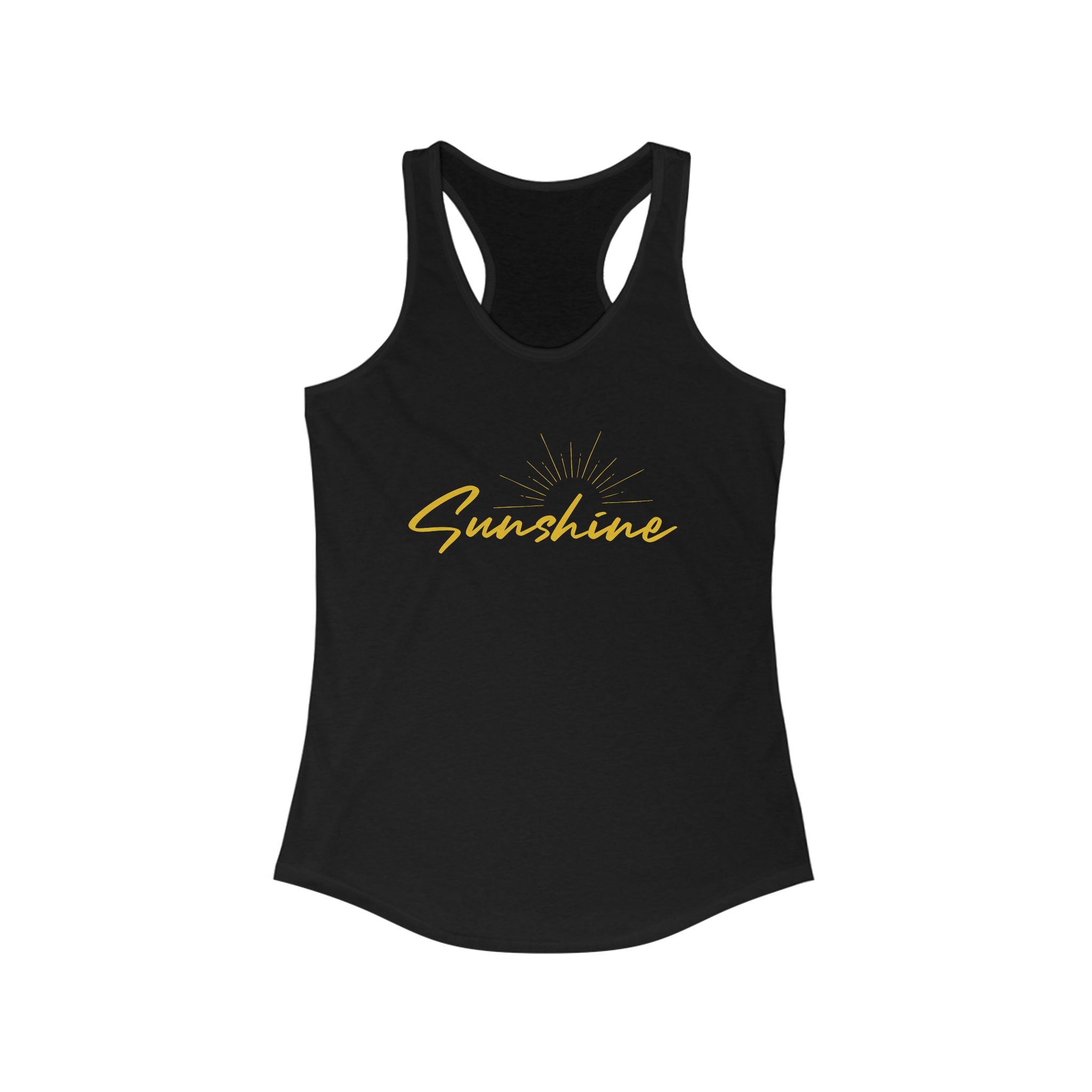 Workout Tank Tops for Women - Gym Exercise Athletic - Yoga Tops Racerback Sports Shirts - Sunshine - Shirt Print