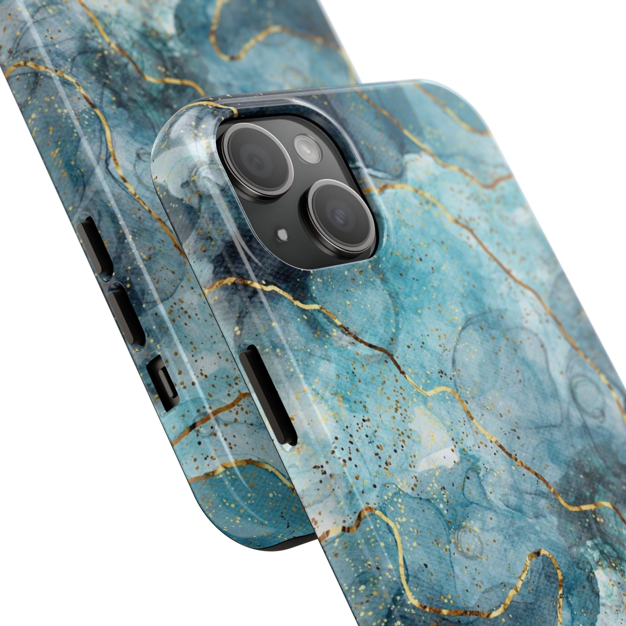 Blue Gold Marble, Elegant Phone Cases, Stylish Phone Covers, Chic Phone Protectors, Fashionable Case for Her, Trendy Smartphone Accessories