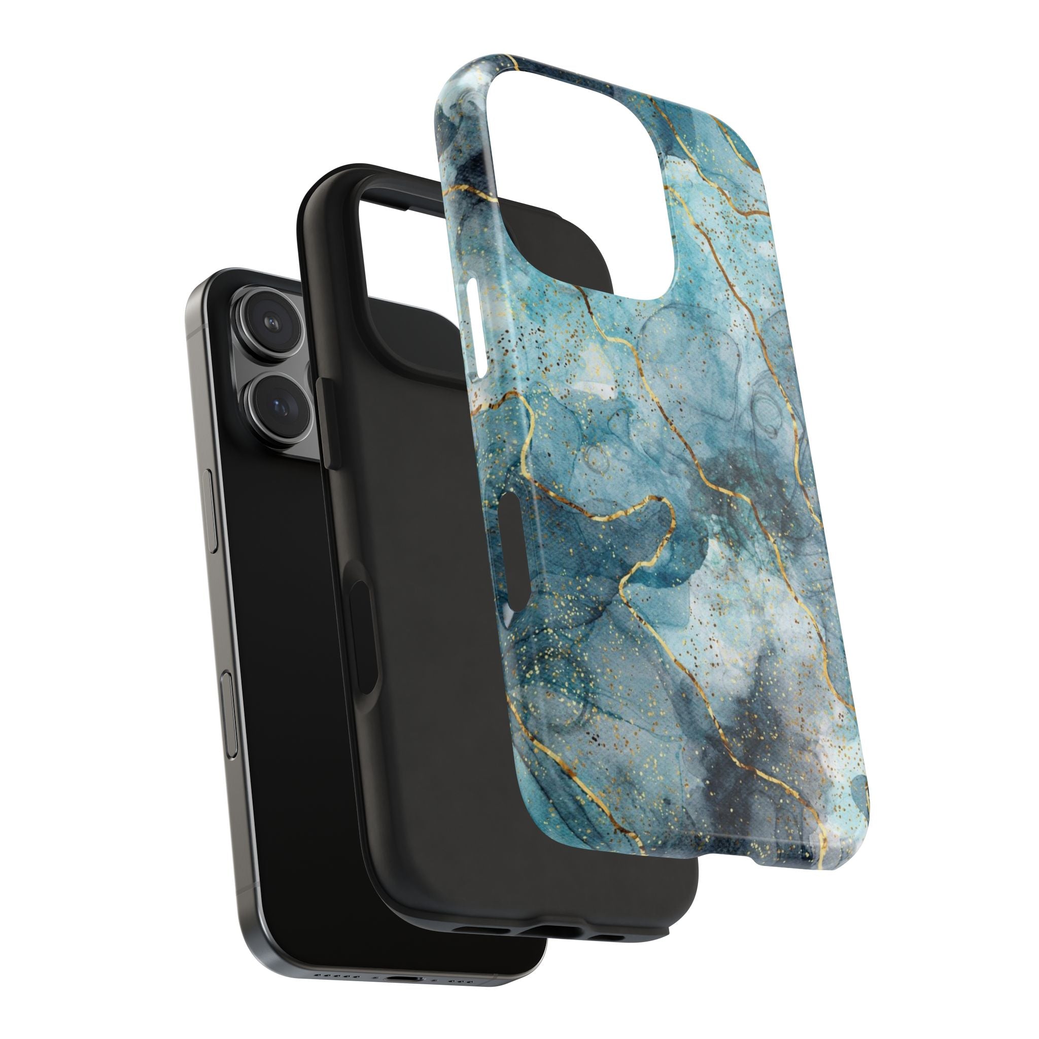 Blue Gold Marble, Elegant Phone Cases, Stylish Phone Covers, Chic Phone Protectors, Fashionable Case for Her, Trendy Smartphone Accessories