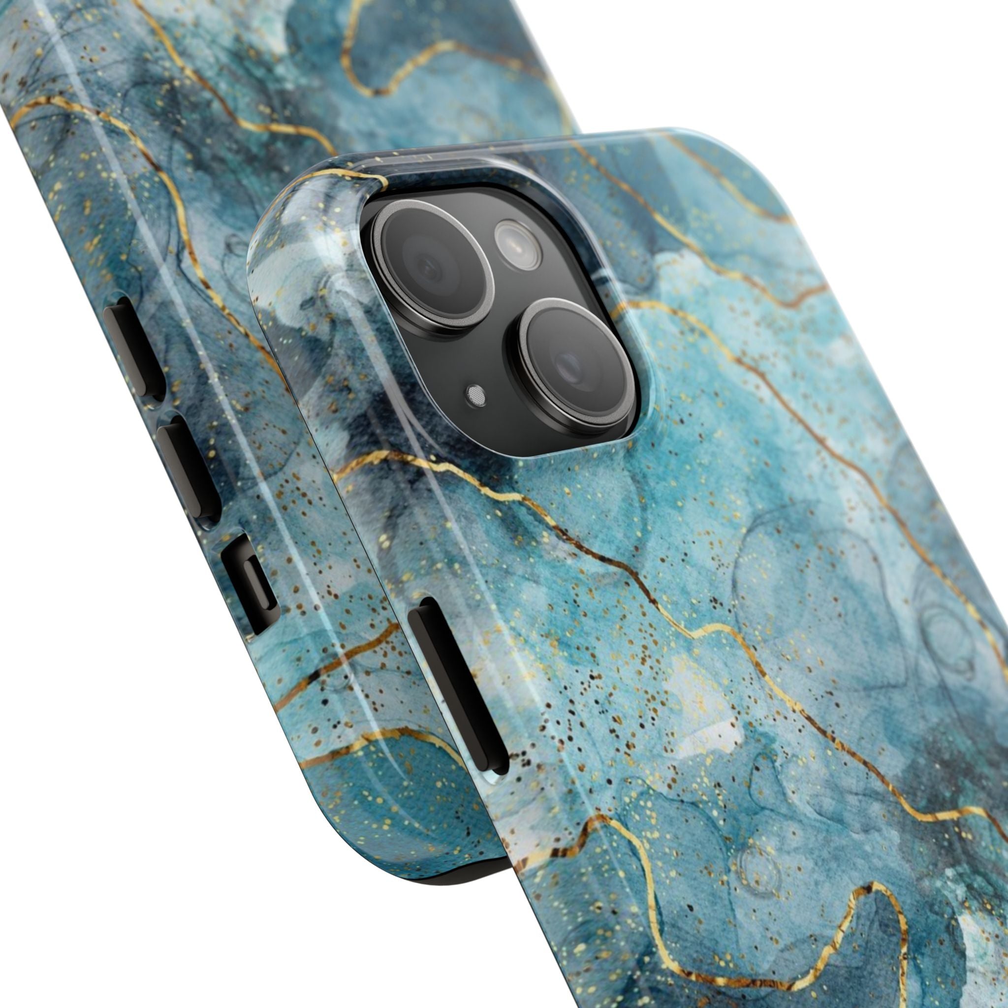 Blue Gold Marble, Elegant Phone Cases, Stylish Phone Covers, Chic Phone Protectors, Fashionable Case for Her, Trendy Smartphone Accessories