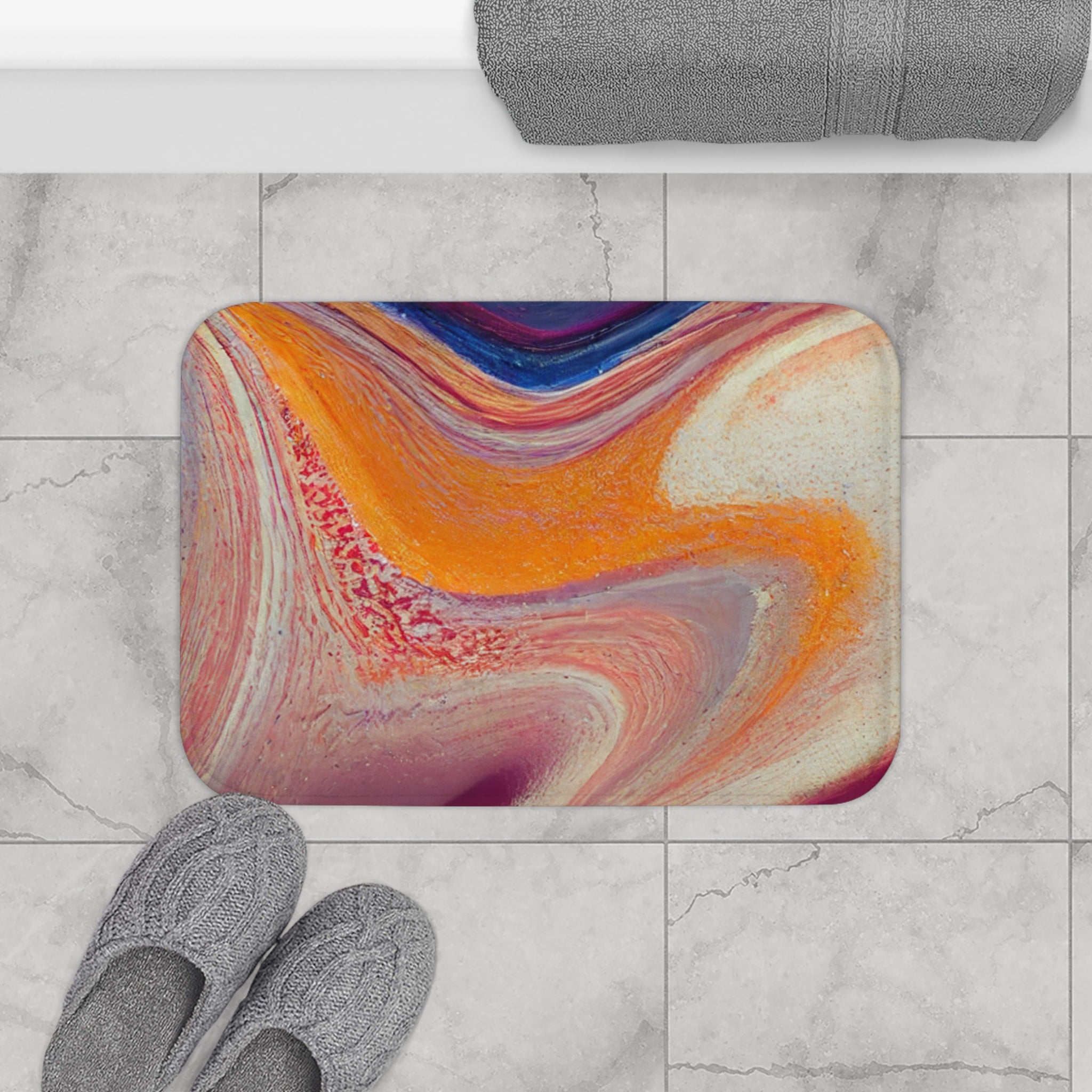 Memory Foam Microfiber Bath Mat - Extra Soft Non-Slip Plush Shaggy Rug, Machine Washable, Bathroom Floor, Tub & Shower