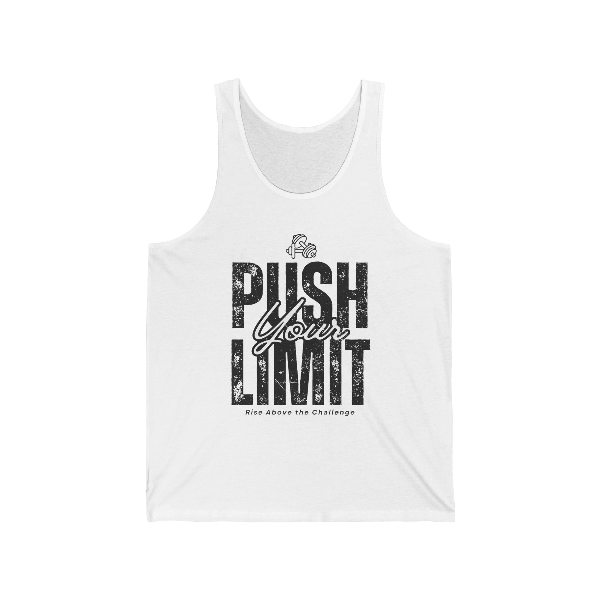 Push Yourself to The Limit, Gym Dudes Tank Top, Workout Sleeveless Shirt, Fitness Muscle Tee, Athletic Unisex Jersey Tank, Bodybuilding Tank, Exercise Vest