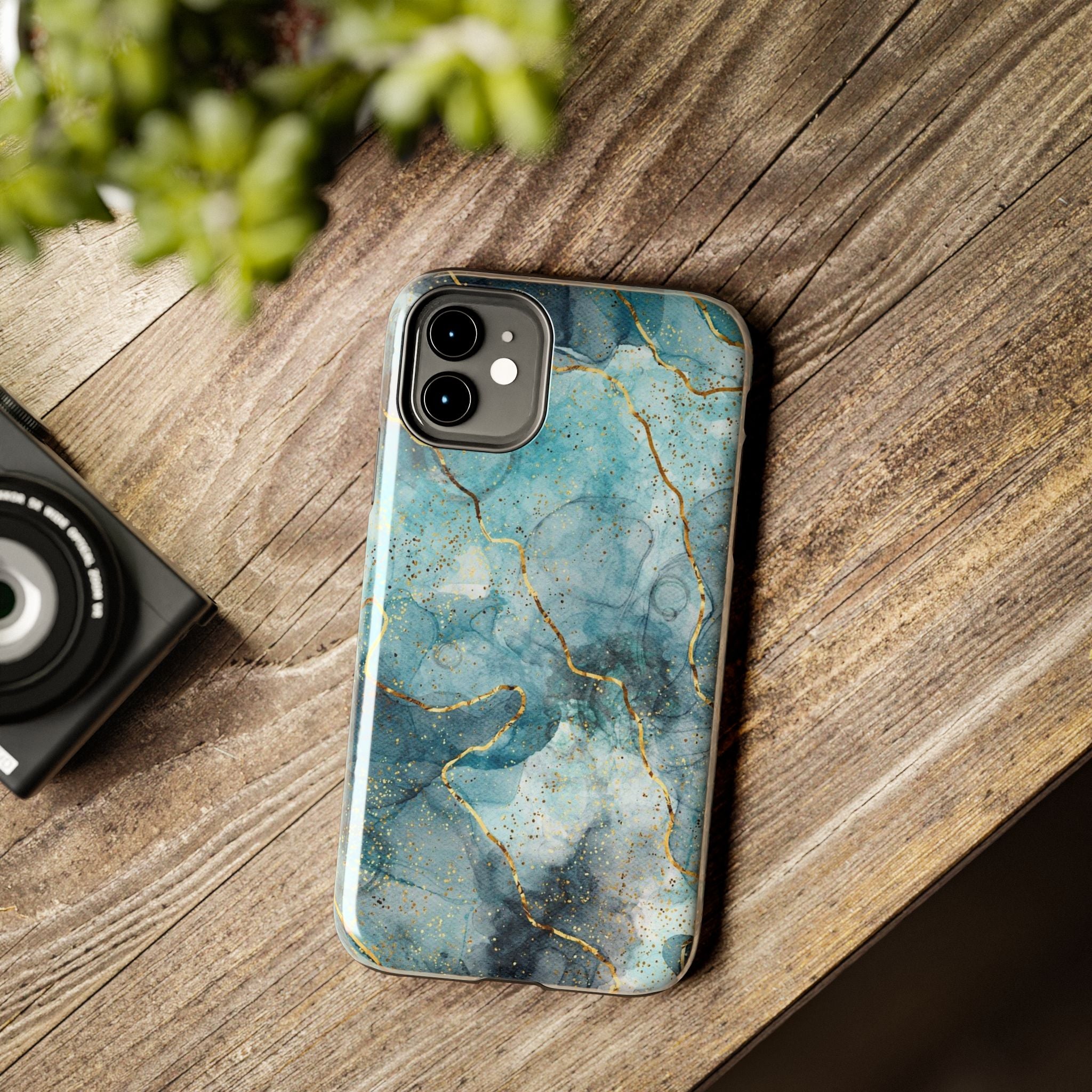 Blue Gold Marble, Elegant Phone Cases, Stylish Phone Covers, Chic Phone Protectors, Fashionable Case for Her, Trendy Smartphone Accessories