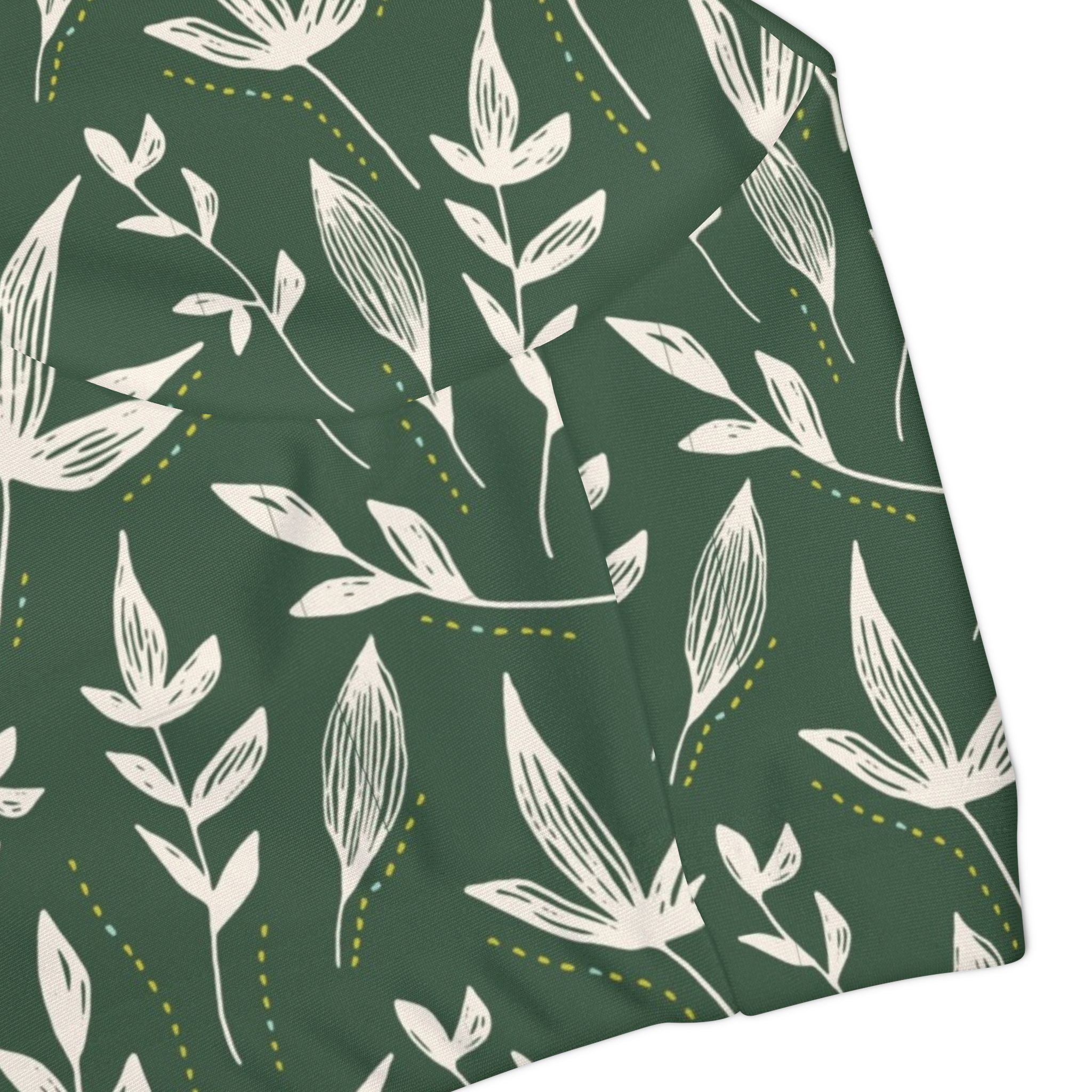 Green Print Swimsuit Set, Floral Pattern Two Piece Bathing Suit, Cute Girls Swimwear, Summer Beach Outfit, Kids Swim Set