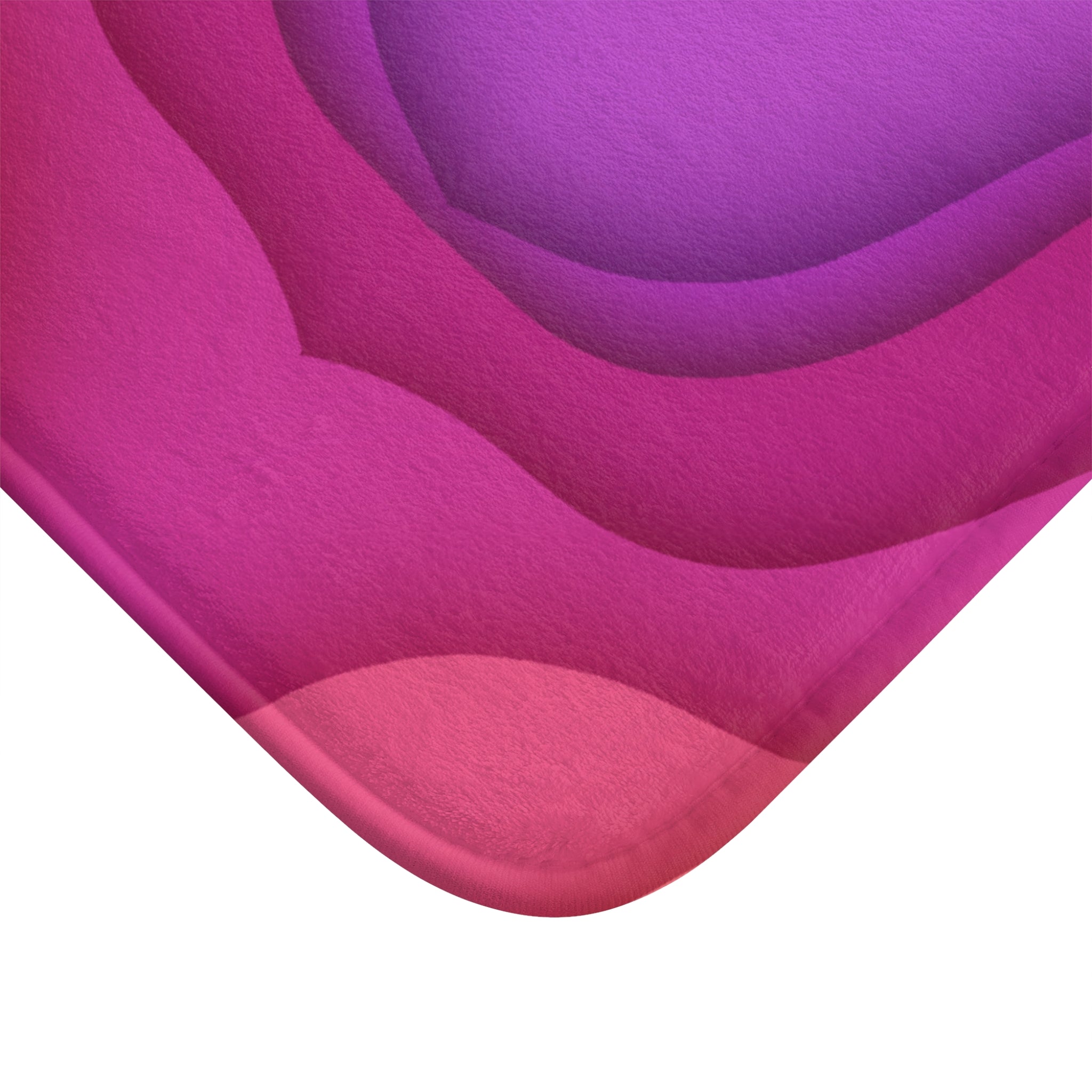 Pink Gradient Memory Foam Microfiber Bath Mat - Extra Soft Non-Slip Plush Rug, Machine Washable, Bathroom Floor, Tub & Shower