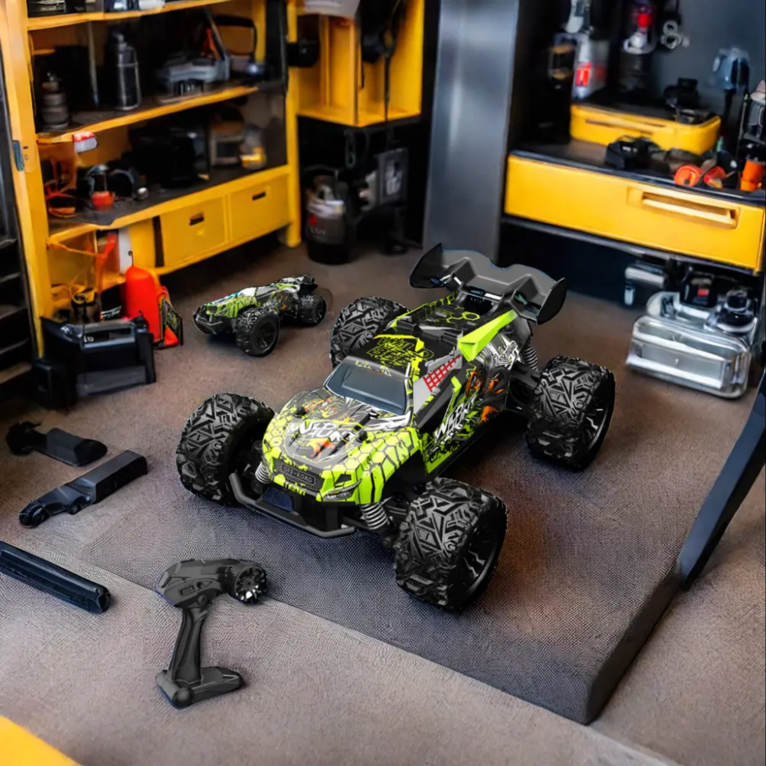 RC Car, 1:20 Scale High-Speed Off-Road Monster Truck, 4WD 20 KM/H, 2.4GHz Remote Control, Rechargeable
